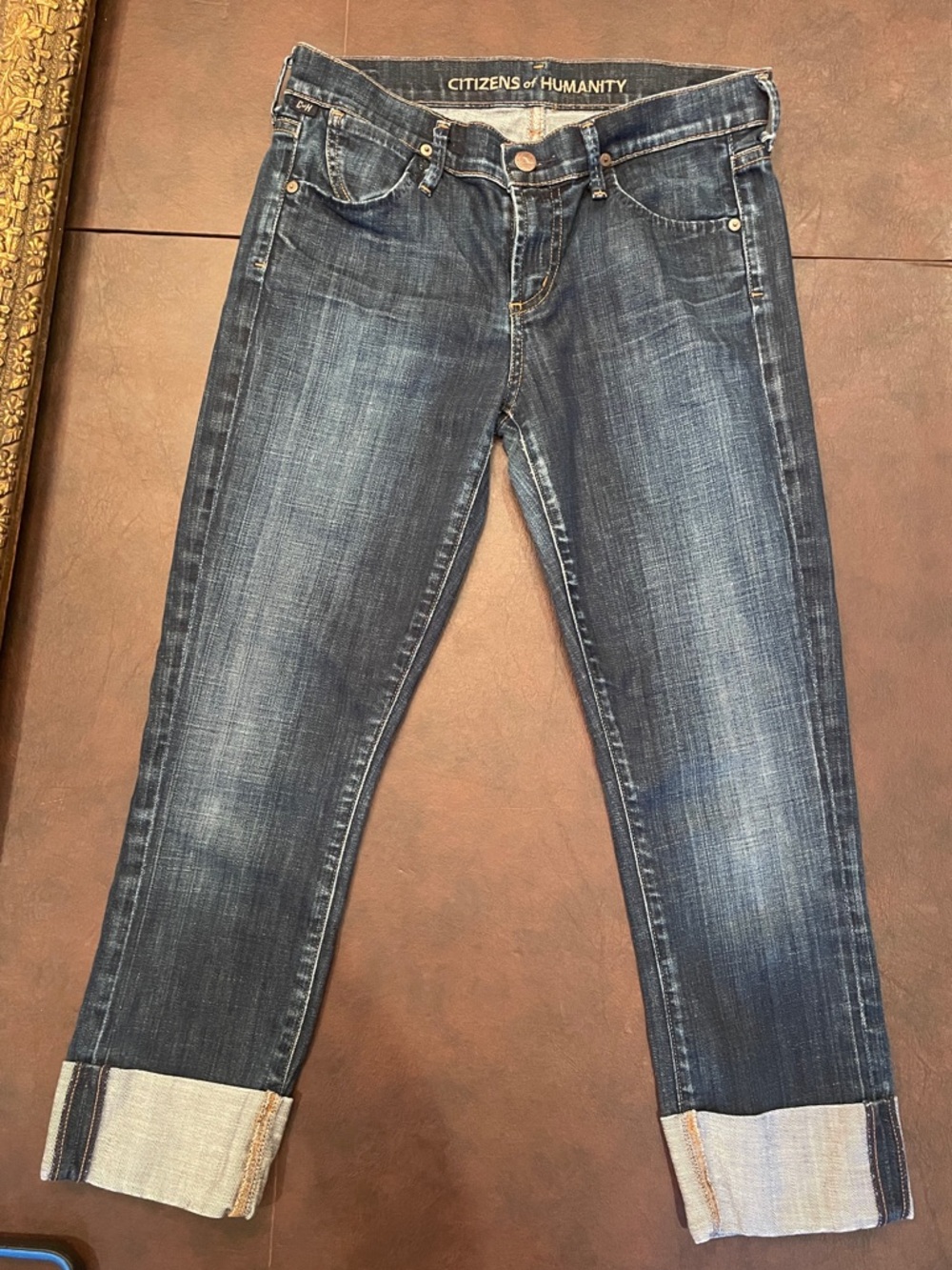 Citizens of Humanity Dark Blue Cuffed Dani Jeans 27